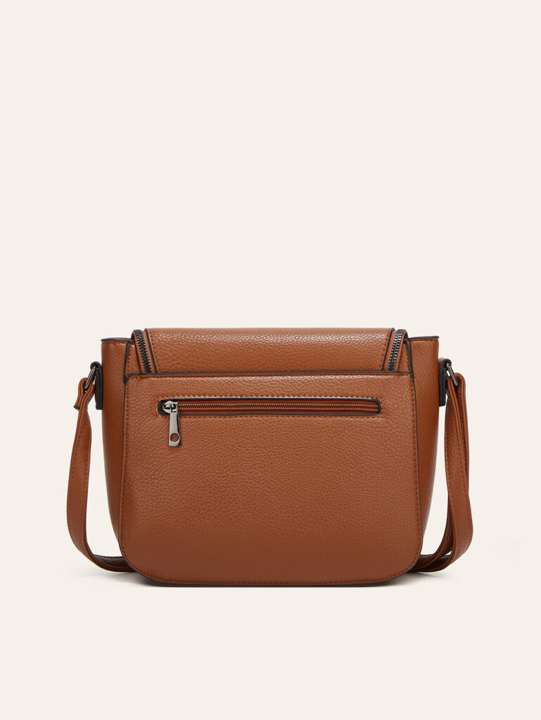 European And American-style Fashionable Flip-top Saddle Bag With Tassels