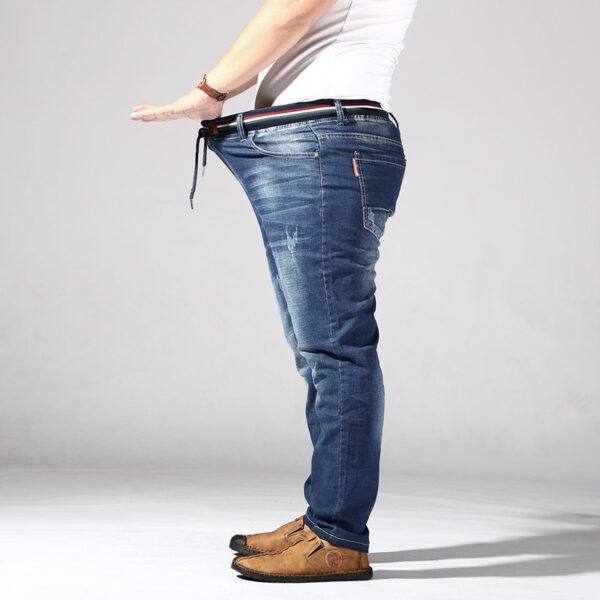 Men's Loose Tight Waist Fat Oversized Jeans - Image 12