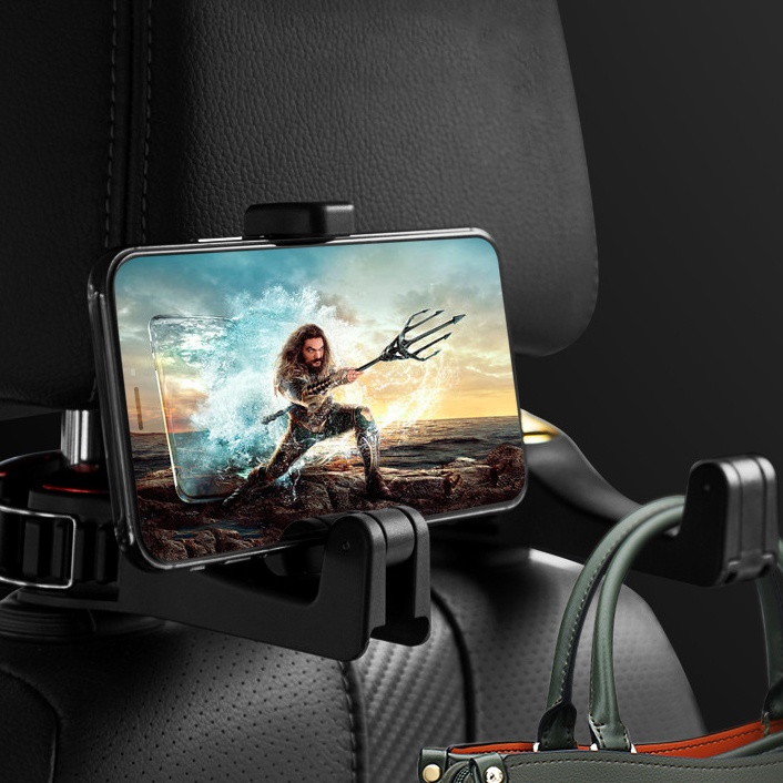 Car Headrest Hook Phone Car Holder Car Hanger For A4 B6 Seat Back Hanger Storage Hook Phone Holder Auto Fastener Clip - Image 2