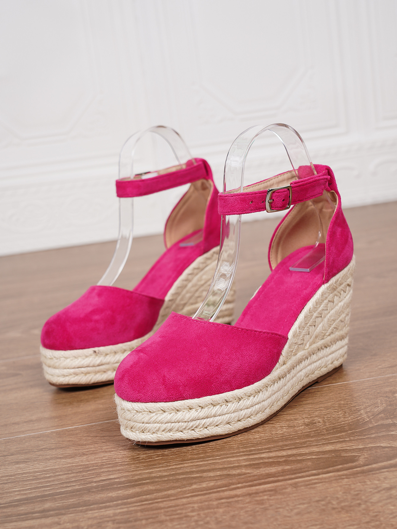 Platform Espadrille Sandals With Ankle Strap - Image 57