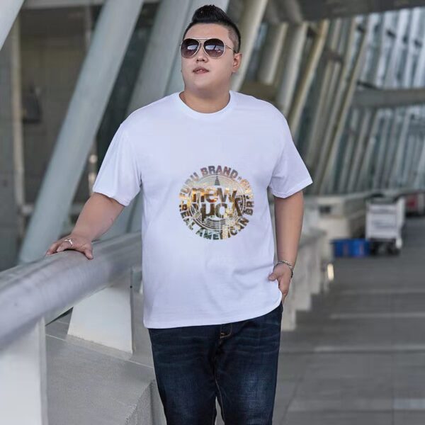 Men's Plus Fat  Size Loose Half Sleeve - Image 70