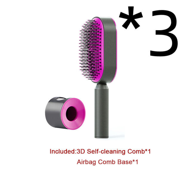 Self Cleaning Hair Brush For Women One-key Cleaning Hair Loss Airbag Massage Scalp Comb Anti-Static Hairbrush - Image 29