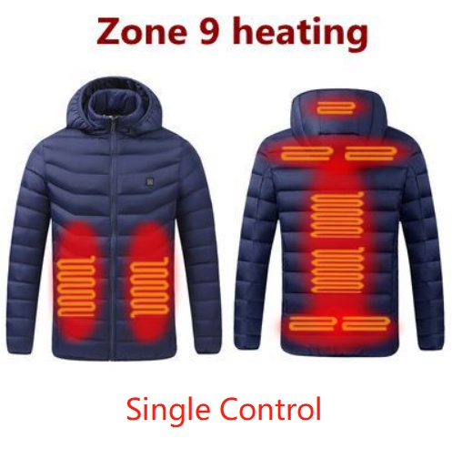 Winter Smart Heating Cotton USB Charging Heating Cotton Men's Jacket - Image 23