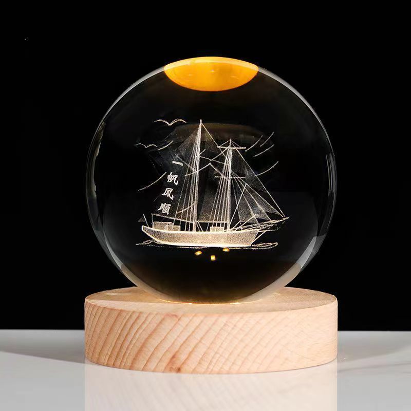 Luminous Starry Sky And Planets Moon Moon Crystal Ball Small Night Lamp Projection Ambience Light Creative Gift New Strange Gift - Image 34