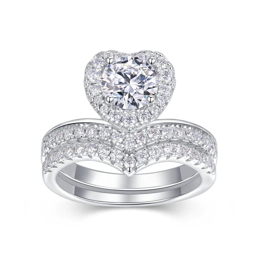 1-carat Luxury Fashion Minimalist Trend Jewelry Ring Set With Top-quality Morganite, Made Of S925 Silver With Electroplated Platinum, Suitable For Ladies.