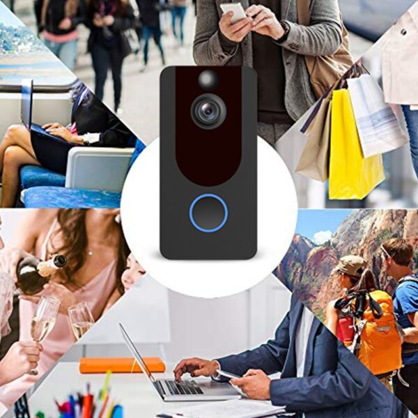 Smart WiFi Video Doorbell Camera Visual Intercom With Chime Night Vision IP Door Bell Wireless Security Camera - Image 9