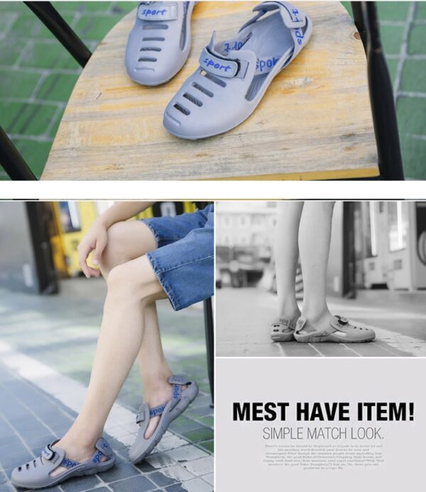 Men's trend sandals and slippers drag non-slip large size pin shoes beach shoes Vietnam massage soft bottom slippers - Image 9
