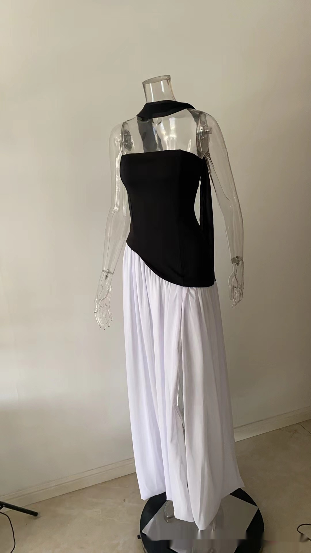 Temperament Contrasting Zipper Tight Dress - Image 19