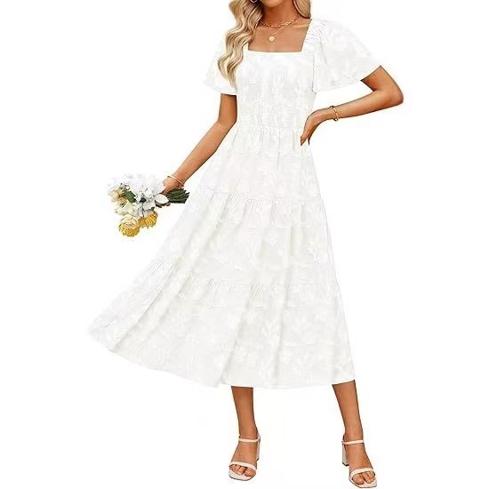 Best-selling Solid-color Off-shoulder High-waist Maxi Dress For Women - Image 4