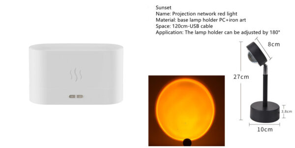 Aroma Diffuser With Flame Light Mist Humidifier Aromatherapy Diffuser With Waterless Auto-Off Protection For Spa Home Yoga Office - Image 30