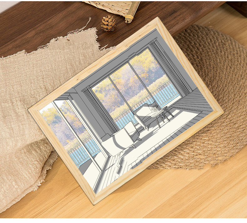 Illuminated Picture LED Decorative Light Painting Bedside Picture Style Creative Modern Simulate Sunshine Drawing Night Light Gift - Image 19