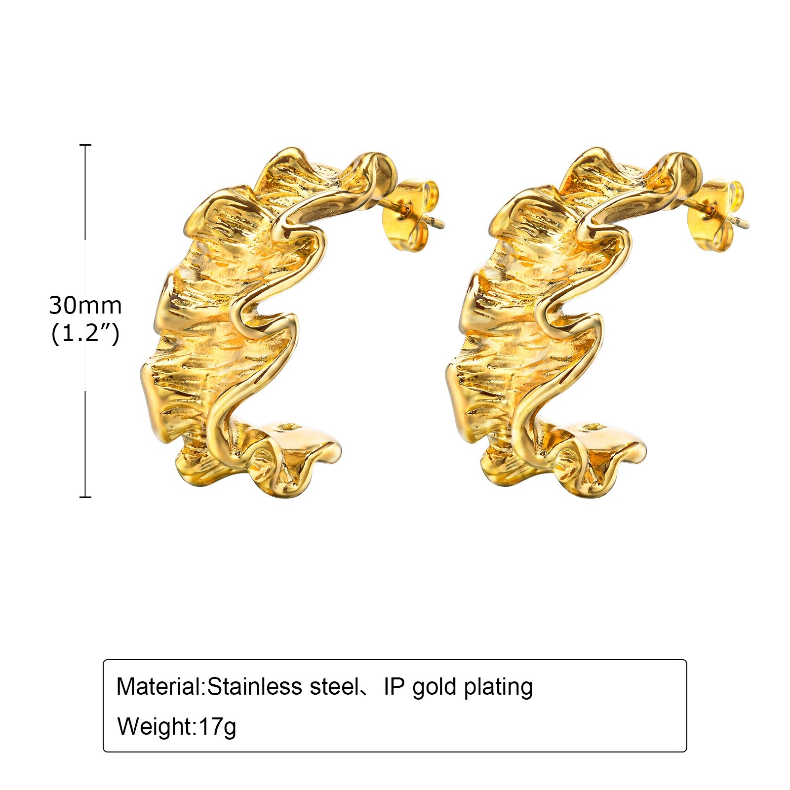 Elegant All-match Stainless Steel Earrings - Image 2