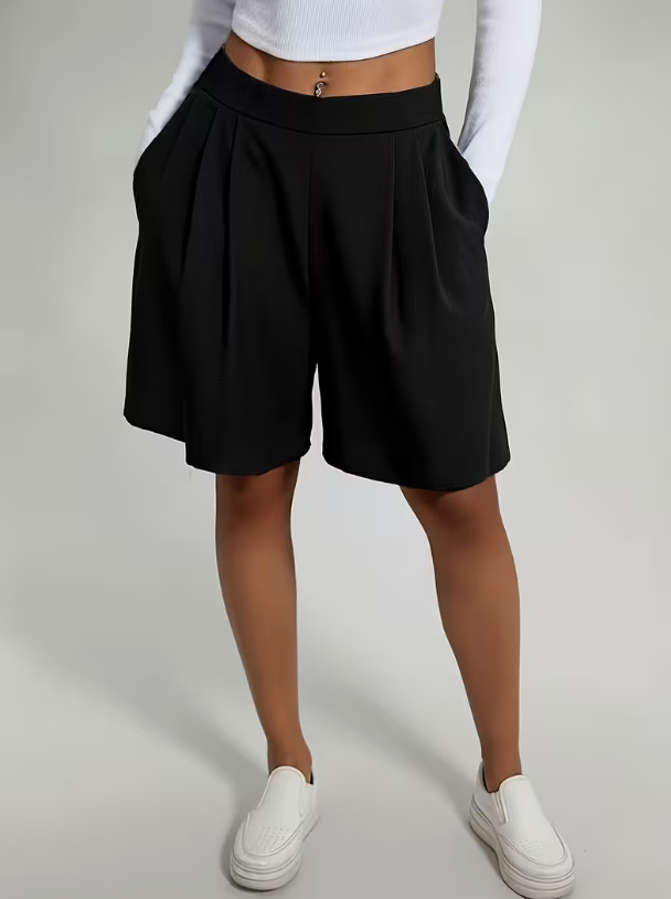 Womens Pants Womens Shorts Casual Loose Solid Color - Image 15