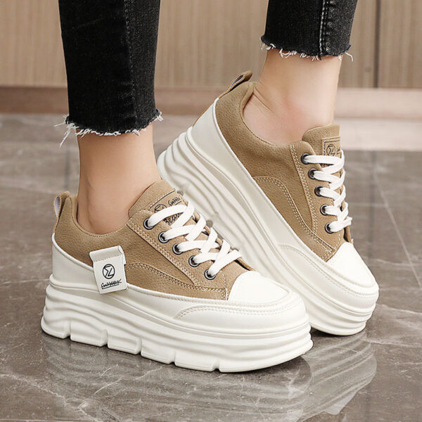 Women's Hidden-Heel Thick-Soled Durable All-Match Breathable Sneakers - Image 6