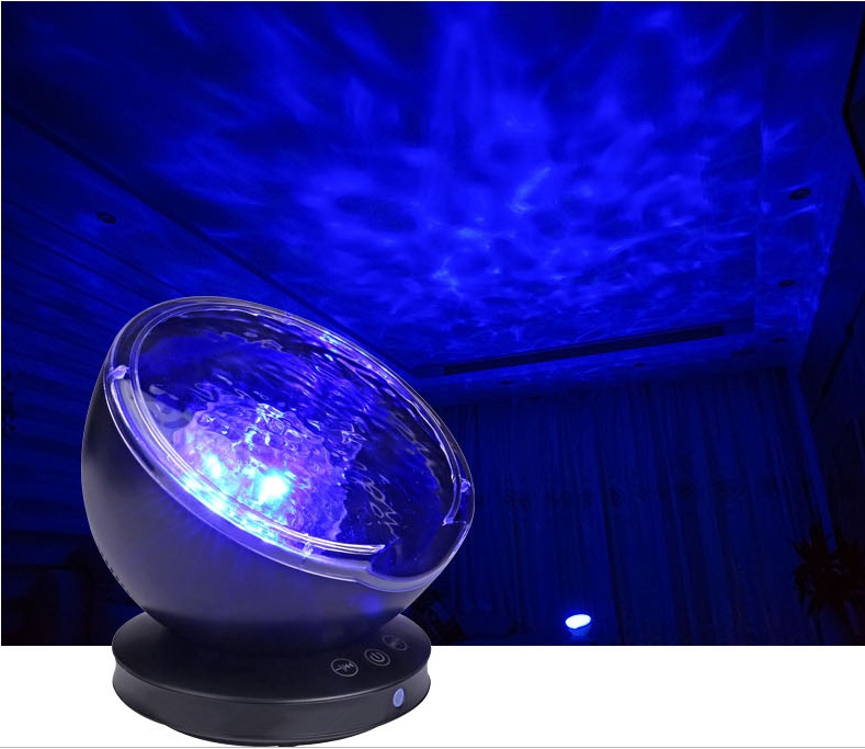 Ocean Wave Projector LED Night Light Remote Control TF Cards Music Player Speaker Aurora Projection - Image 8