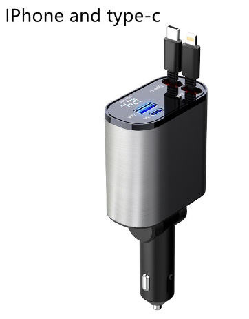Metal Car Charger 100W Super Fast Charging Car Cigarette Lighter USB And TYPE-C Adapter - Image 14