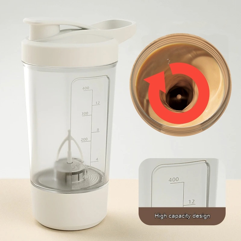 400ML 14oz Electric Protein Powder Mixing Cup Automatic Shaker Mixer Shake Bottle Milk Coffee Blender Kettle Fro Gym 1200mAh - Image 1