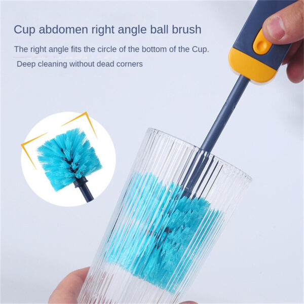 4 In 1 Bottle Gap Cleaner Brush Multifunctional Cup Cleaning Brushes Water Bottles Clean Tool Mini Silicone U-shaped Brush Kitchen Gadgets - Image 13