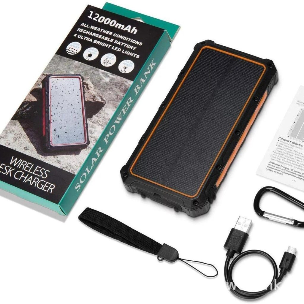 Waterproof Solar-Powered Wireless Power Bank