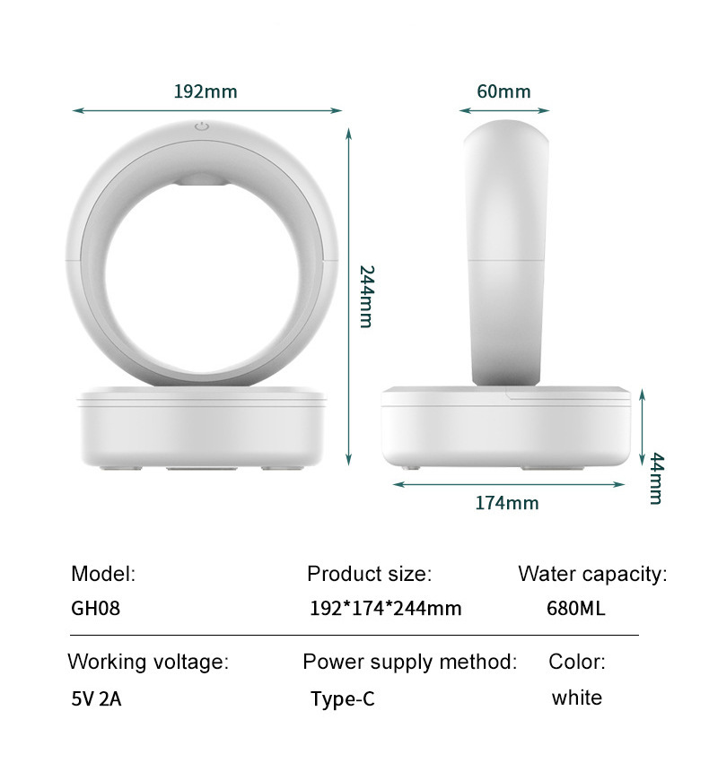 Anti-gravity Air Humidifier Mute Countercurrent Humidifier Levitating Water Drops Fogger Electric Humidifiers - Image 4