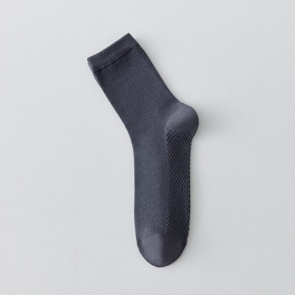 Pure Cotton Breathable Mesh Long Business Socks - Image 13