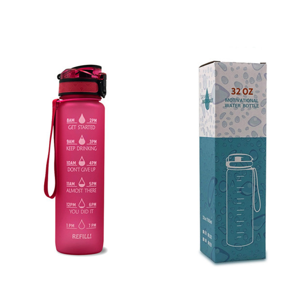 1L Tritan Water Bottle With Time Marker Bounce Cover Motivational Water Bottle Cycling Leakproof Cup For Sports Fitness Bottles - Image 53