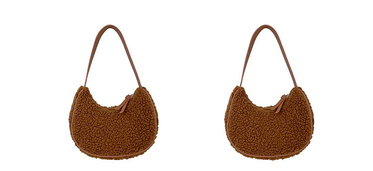 Simple Women's Plush Handheld Shoulder Bag