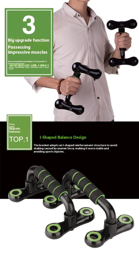 Multifunctional Push Up Bar I-shaped Detachable Sports Equipment Thickened Home Fitness Equipment