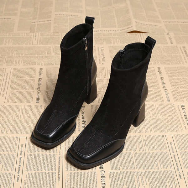 Fat Feet British Style Chunky Heel Booties - Image 23