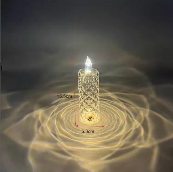 Rose Pattern Refraction Led Electronic Candle Light - Image 8
