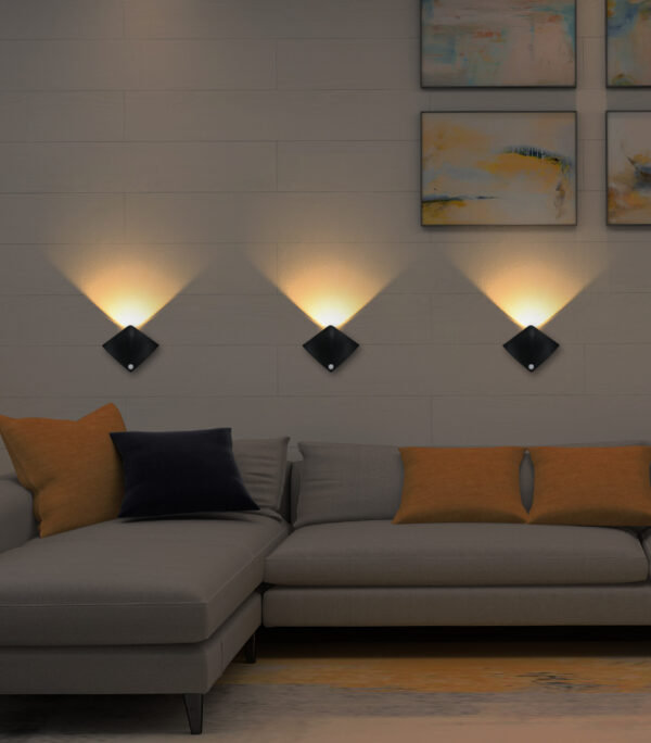 Wireless USB Rechargeable Decor Wall Lamp Human Body Sensing Home Decor Night Lights Bedroom Porch Balcony Corridor Decor Lamps - Image 7
