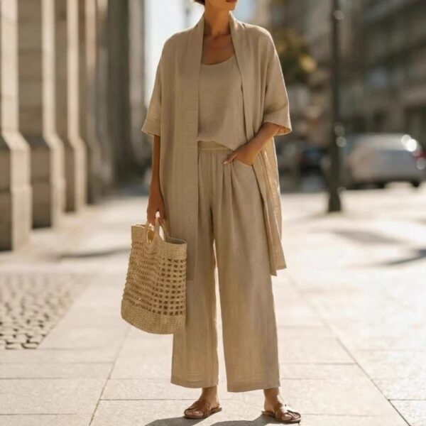 Resort-style Cozy And Casual Three-piece Set - Image 4