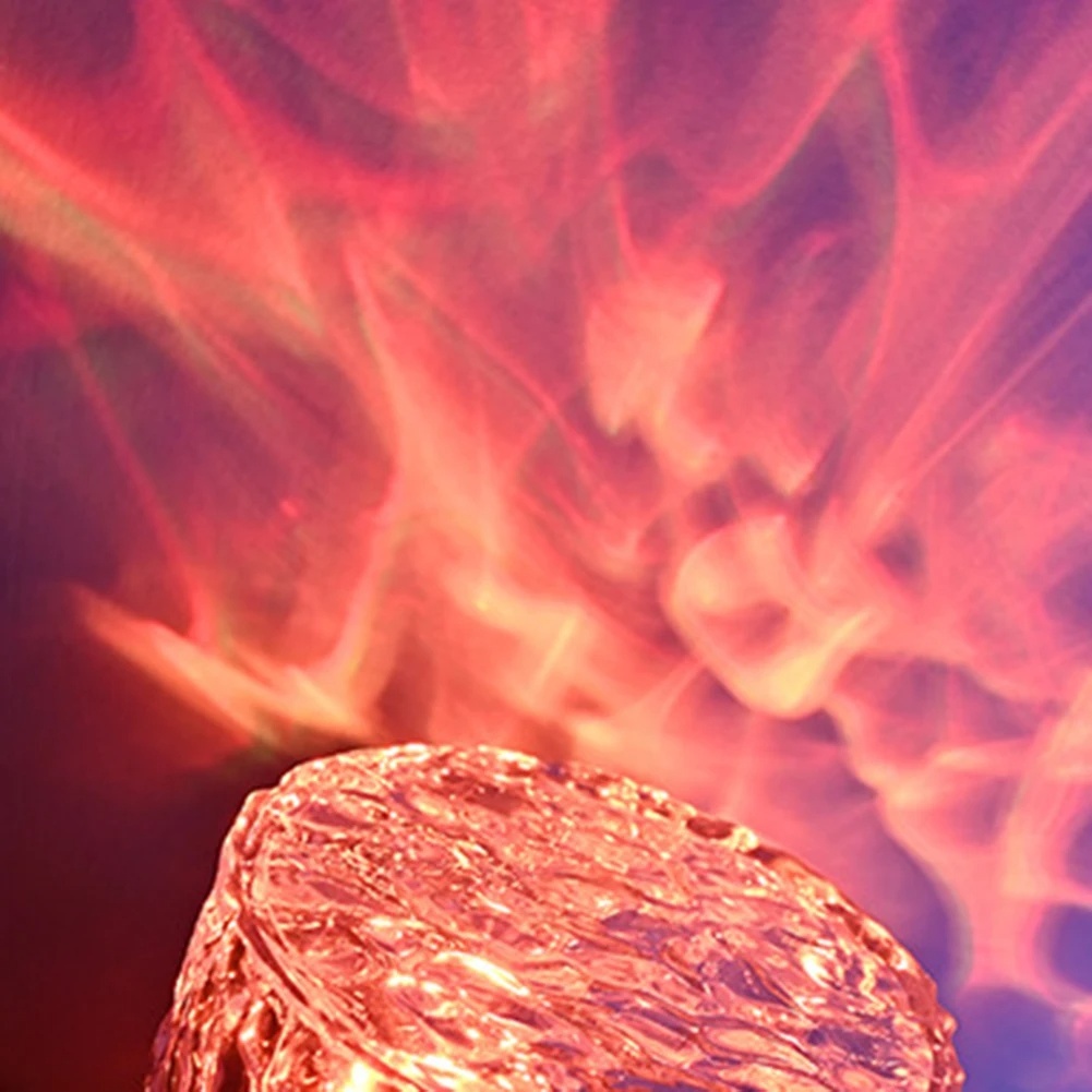 Crystal Lamp Water Ripple Projector Night Light Decoration Home Houses Bedroom Aesthetic Atmosphere Holiday Gift Sunset Lights Home Decor - Image 5