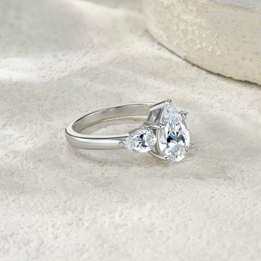 Engraved With Top-quality Moissanite, This Luxurious And Fashionable Minimalist Jewelry Set Features Exquisite Silver Accessories For Ladies. Made Of S925 Silver With Electroplated Platinum.