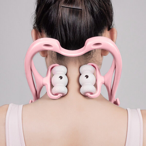 Neck Massager For Pain Relief Deep Tissue 360 Degree Neck Roller With 96 Pressure Point Neckbud Massage Roller For Neck Shoulder Waist Leg Foot Handheld Relaxer Tool - Image 5