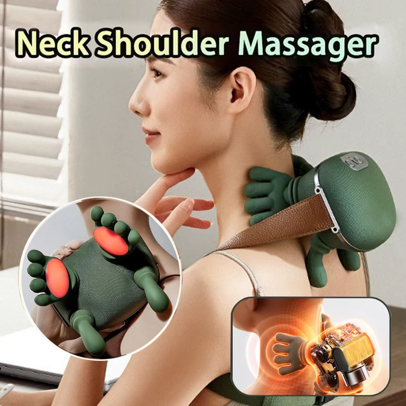 Electric Neck And Shoulder Muscle Massager Wireless Shoulder And Back Kneading Massage Shawl Neck Masajeador Relax Pain Relief - Image 1