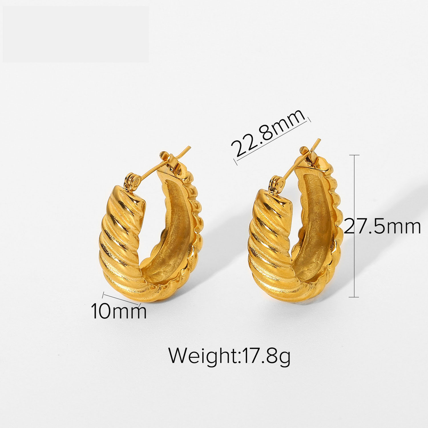 Fashionable Short Sheep-Horn Stud Earrings For Women - Image 6