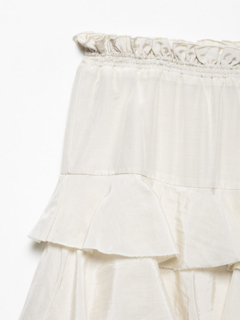 Women's Tiered-ribbon Decorated Cake-style Midi Skirt