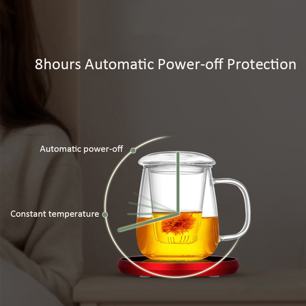 USB Coffee Mug Cup Warmer Milk Tea Water Cup Heating Electric Touch Pad Temperature Adjustable Hot Tea Maker Heater Warmer - Image 5
