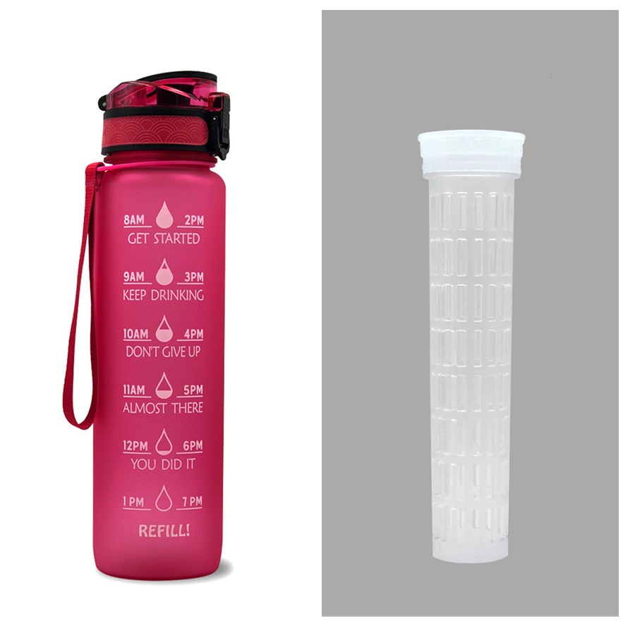 1L Tritan Water Bottle With Time Marker Bounce Cover Motivational Water Bottle Cycling Leakproof Cup For Sports Fitness Bottles - Image 52