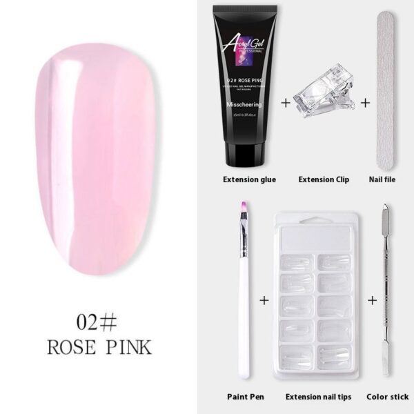 Painless Extension Gel Nail Art Without Paper Holder Quick Model Painless Crystal Gel Set - Image 19