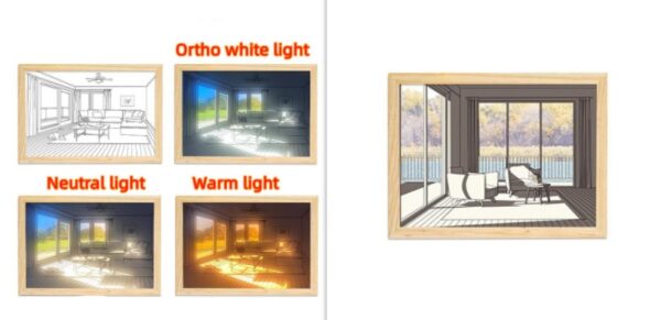 Illuminated Picture LED Decorative Light Painting Bedside Picture Style Creative Modern Simulate Sunshine Drawing Night Light Gift - Image 24