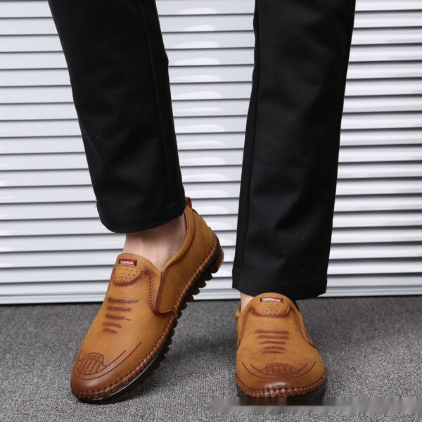 Men's Leather Shoes SummerAutumn New Style Casual Genuine Leather Soft Sole - Image 4