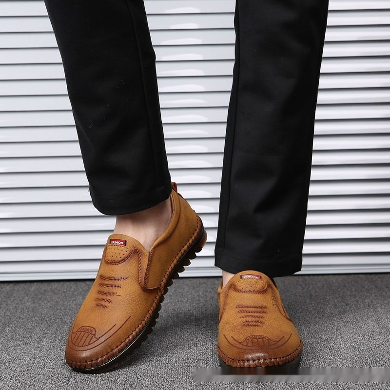 Men's Leather Shoes SummerAutumn New Style Casual Genuine Leather Soft Sole