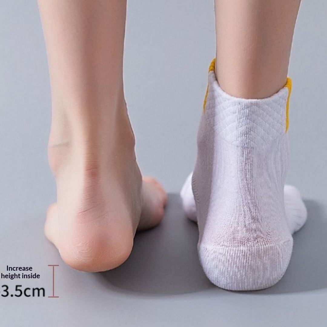 Invisible Height Increasing Heel Anti Cracking Socks Silicone Insoles - Image 4