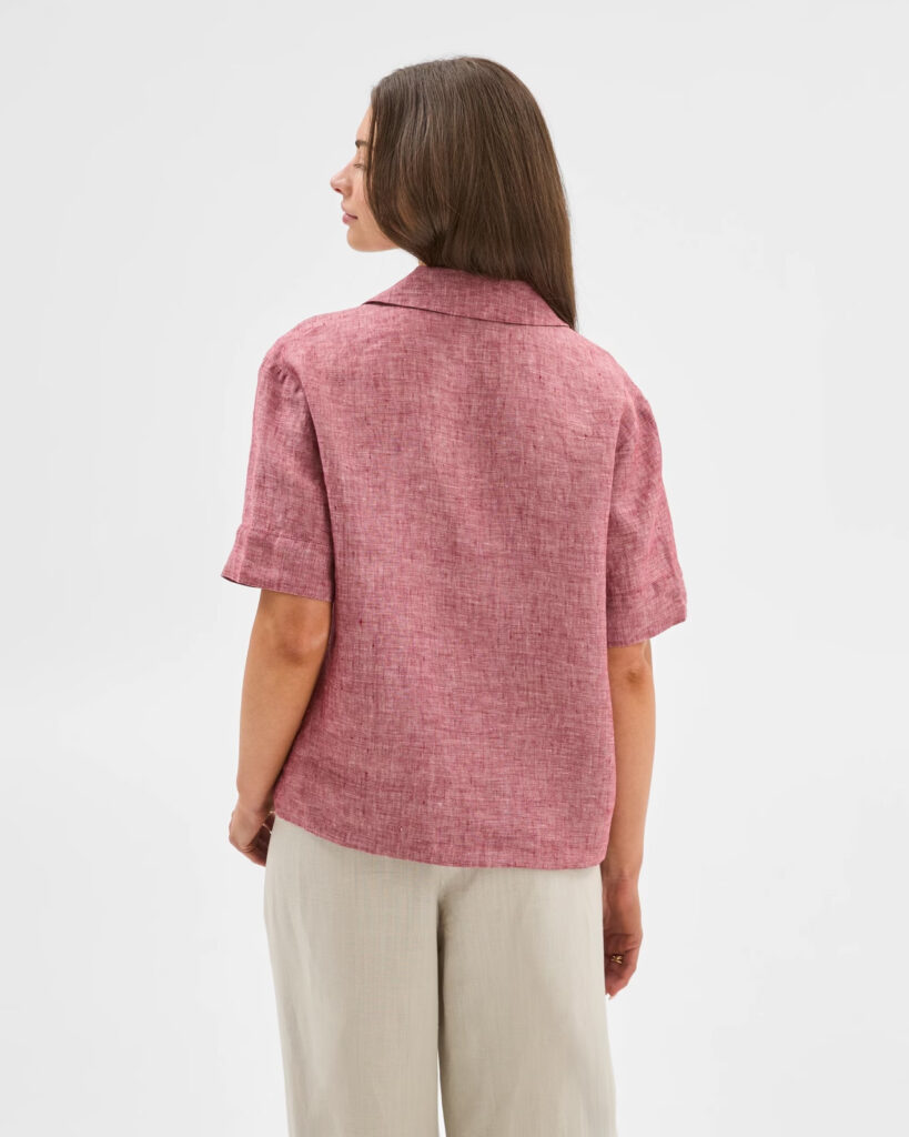 Summer Thin Figure-flattering Casual Faux Linen Top