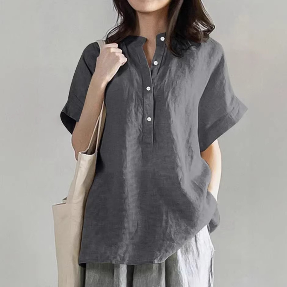 Mid-length And Long-sleeve Chic Casual Loose-fit T-shirt - Image 3