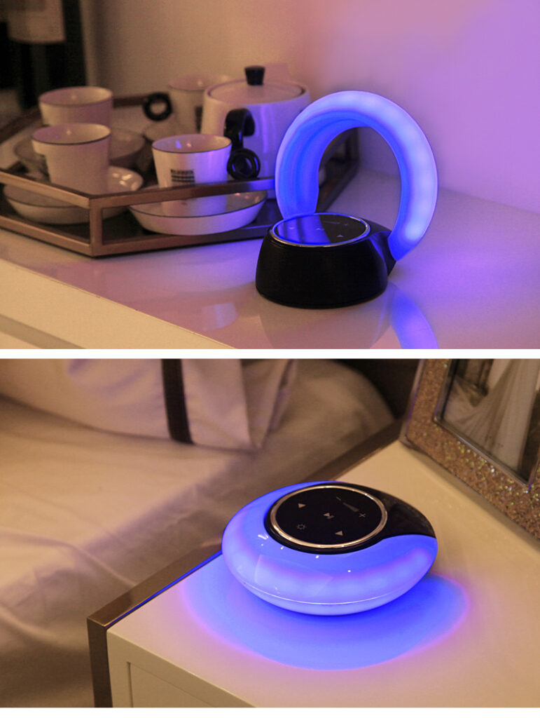Creative Bluetooth Subwoofer Stereo Speaker LED Desk Lamp Stepless Dimming Folding Touch Atmosphere Night Light
