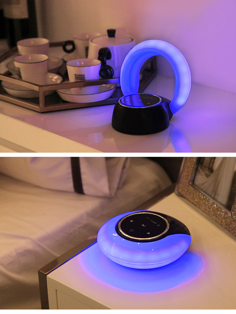 Creative Bluetooth Subwoofer Stereo Speaker LED Desk Lamp Stepless Dimming Folding Touch Atmosphere Night Light - Image 9