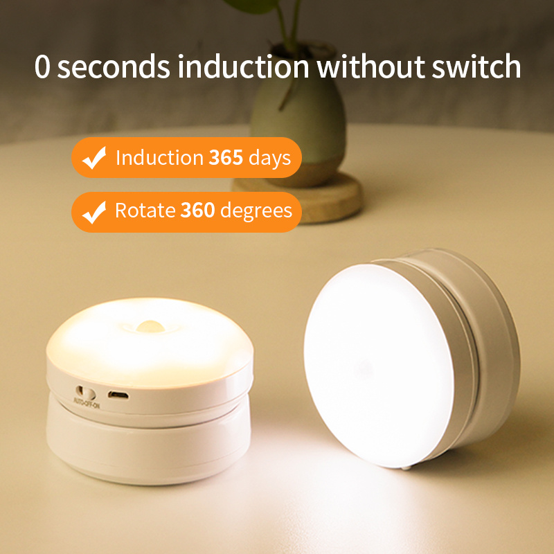 Rotating Human Body Sensor Light Corridor Garage Light Wardrobe Light Motion Sensor Night Light - Image 1
